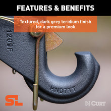 Load image into Gallery viewer, CURT 48405 SecureLatch Receiver-Mount Pintle Hook (2" Shank, 14K, 2-1/2" or 3" Lunette)
