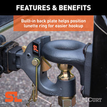 Load image into Gallery viewer, CURT 48406 SecureLatch Receiver-Mount Ball &amp; Pintle Hitch (2" Shank, 2-5/16" Ball, 14K)