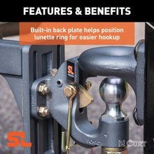 Load image into Gallery viewer, CURT 48410 SecureLatch Ball &amp; Pintle Hitch (2-5/16" Ball, 20,000 lbs.)