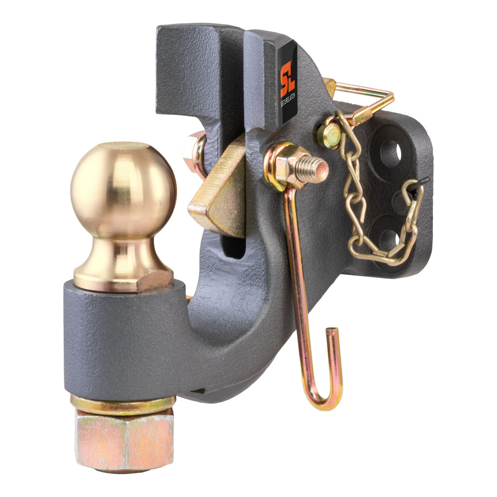 CURT 48411 SecureLatch Ball & Pintle Hitch (2" Ball, 20,000 lbs.)