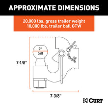 Load image into Gallery viewer, CURT 48411 SecureLatch Ball &amp; Pintle Hitch (2" Ball, 20,000 lbs.)