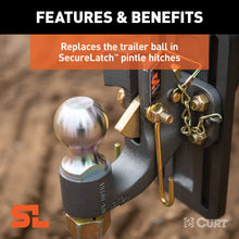 Load image into Gallery viewer, CURT 48430 Replacement SecureLatch 2-5/16" Pintle Ball (14,000 lbs, 1-1/4" Shank)