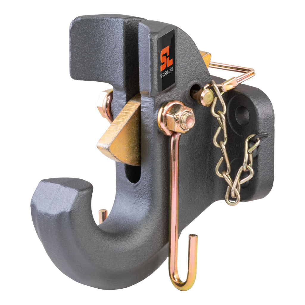CURT 48505 SecureLatch Pintle Hook (30,000 lbs, 2-1/2" or 3" Lunette)