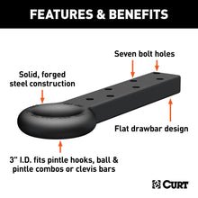 Load image into Gallery viewer, CURT 48510 Lunette Ring Drawbar (22,000 lbs., 3" I.D.)