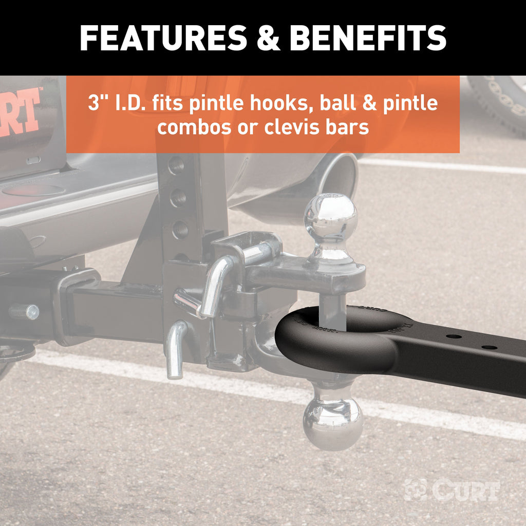 CURT 48510 Lunette Ring Drawbar (22,000 lbs., 3" I.D.)