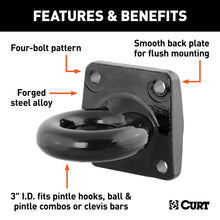 Load image into Gallery viewer, CURT 48560 Flush-Mount Lunette Ring (60,000 lbs., 3" I.D.)
