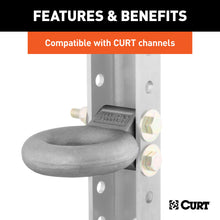 Load image into Gallery viewer, CURT 48600 Channel-Style Lunette Ring (12,000 lbs., 3" I.D., Raw)