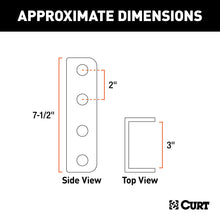 Load image into Gallery viewer, CURT 48610 Adjustable Coupler Channel (3" I.D., 7-1/2" High)