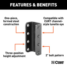 Load image into Gallery viewer, CURT 48610 Adjustable Coupler Channel (3" I.D., 7-1/2" High)