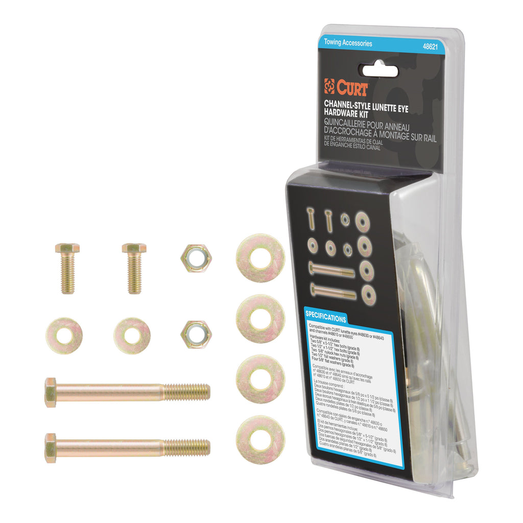 CURT 48621 Channel-Style Lunette Ring Hardware Kit