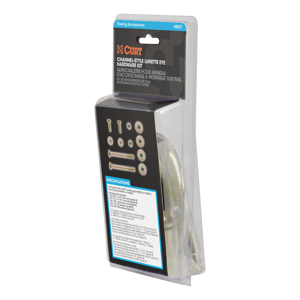 CURT 48621 Channel-Style Lunette Ring Hardware Kit
