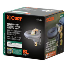 Load image into Gallery viewer, CURT 48626 SecureLatch Channel-Style Lunette Ring (40,000 lbs., 3" ID)