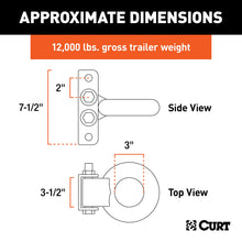 Load image into Gallery viewer, CURT 48630 Adjustable Lunette Ring (12,000 lbs., 3" Eye, 7-1/2" Channel Height, Packaged)