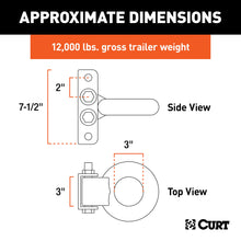 Load image into Gallery viewer, CURT 48631 Adjustable Lunette Ring (12,000 lbs., 3" Eye, 7-1/2" Channel Height)