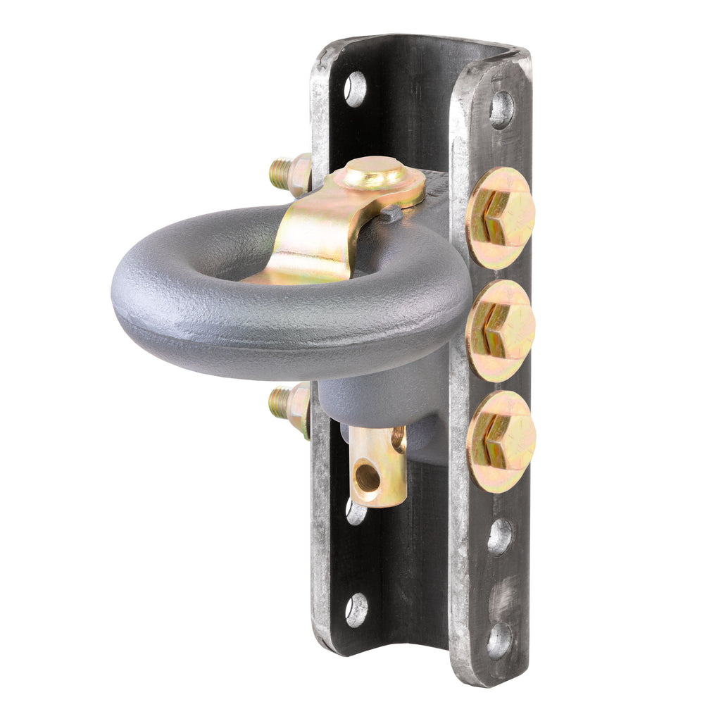 CURT 48641 SecureLatch Lunette Ring & Channel (40,000 lbs, 3" ID, 11-3/4" Channel Height)