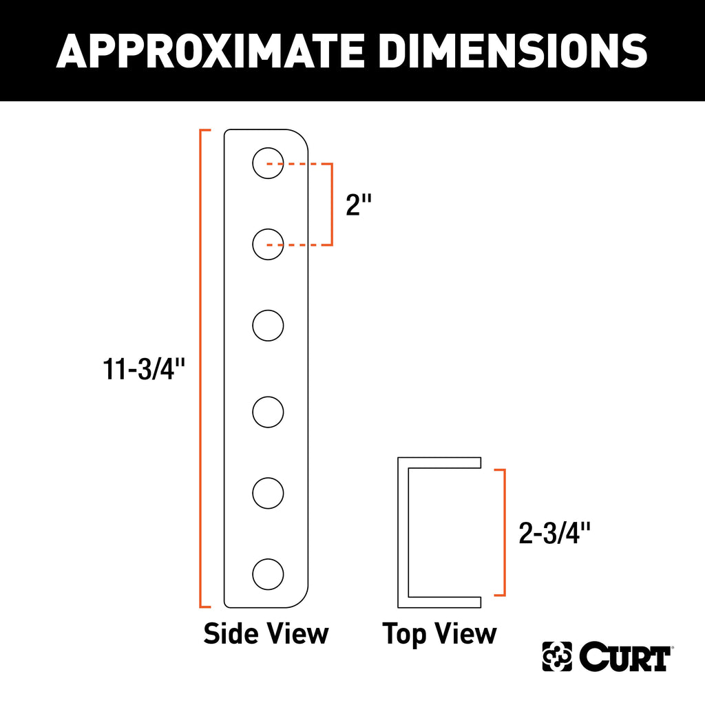 CURT 48651 SecureLatch Lunette Ring Channel (2-3/4" ID, 11-3/4" High)
