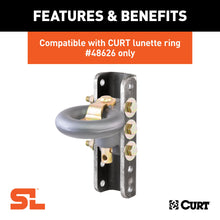 Load image into Gallery viewer, CURT 48651 SecureLatch Lunette Ring Channel (2-3/4" ID, 11-3/4" High)