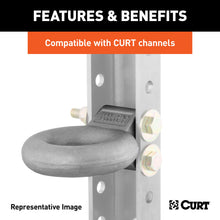 Load image into Gallery viewer, CURT 48660 Channel-Style Lunette Ring (24,000 lbs., 3" I.D., Raw)