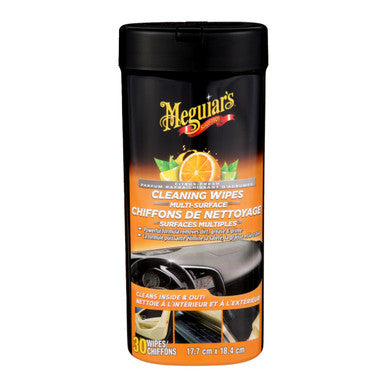 Meguiars G190600C Citrus-Fresh Cleaning Wipes Multi-Surface - 17.78cm x 22.86cm - 25 Pack