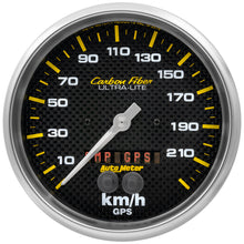 Load image into Gallery viewer, AutoMeter 4881-M GAUGE, SPEEDOMETER, 5", 225KM/H, GPS, CARBON FIBER