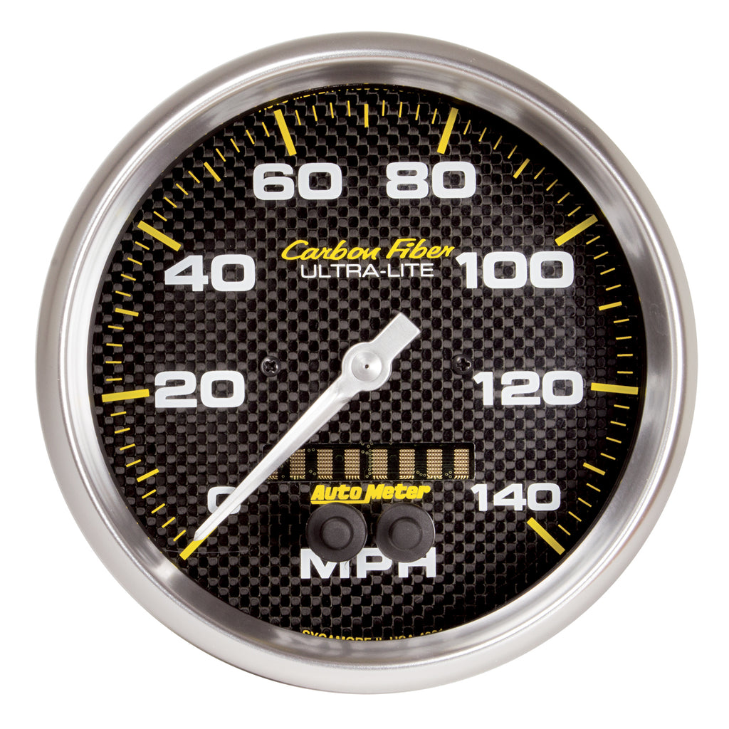 AutoMeter 4881 GAUGE, SPEEDOMETER, 5", 140MPH, GPS, CARBON FIBER
