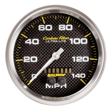 Load image into Gallery viewer, AutoMeter 4881 GAUGE, SPEEDOMETER, 5", 140MPH, GPS, CARBON FIBER