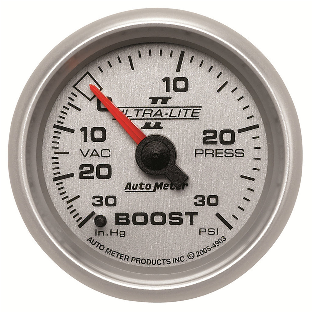 AutoMeter 4903 GAUGE, VAC/BOOST, 2 1/16", 30INHG-30PSI, MECHANICAL, ULTRA-LITE II