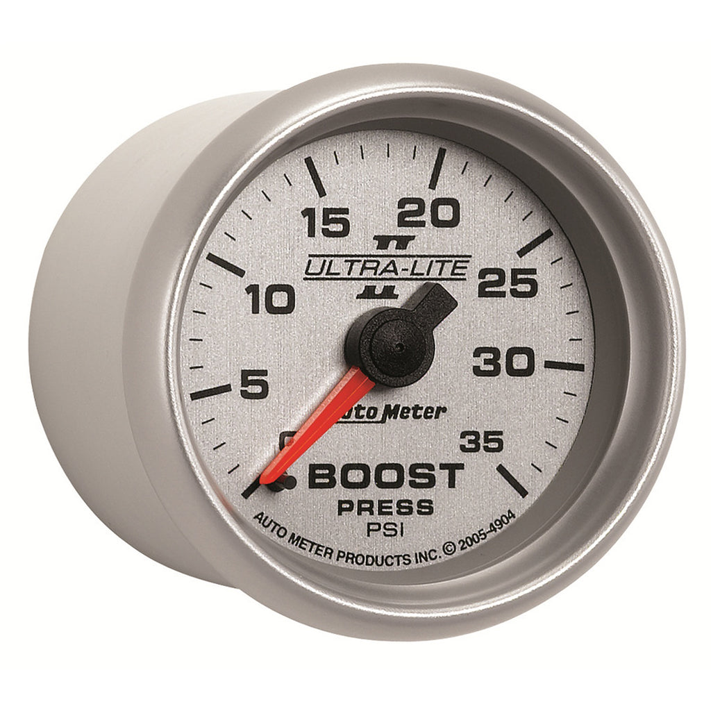 AutoMeter 4904 GAUGE, BOOST, 2 1/16", 35PSI, MECHANICAL, ULTRA-LITE II