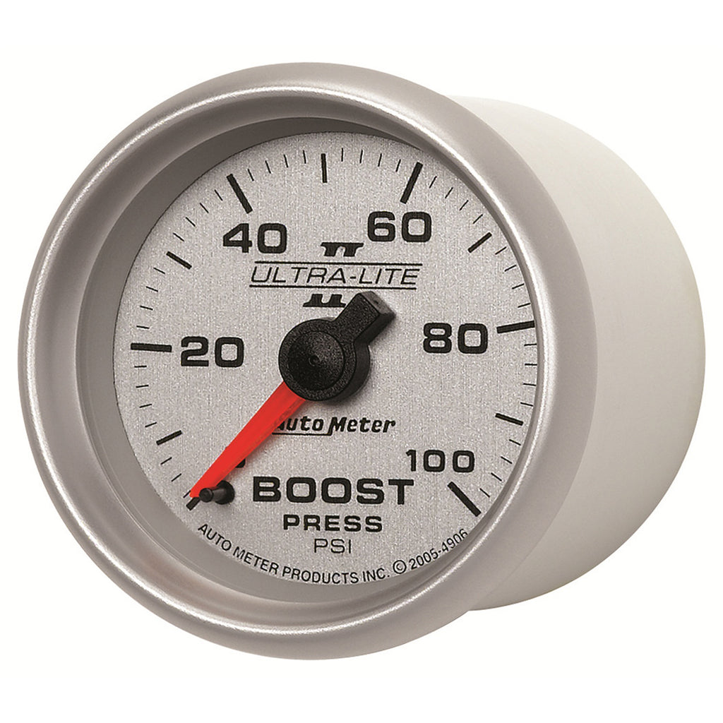 AutoMeter 4906 GAUGE, BOOST, 2 1/16", 100PSI, MECHANICAL, ULTRA-LITE II