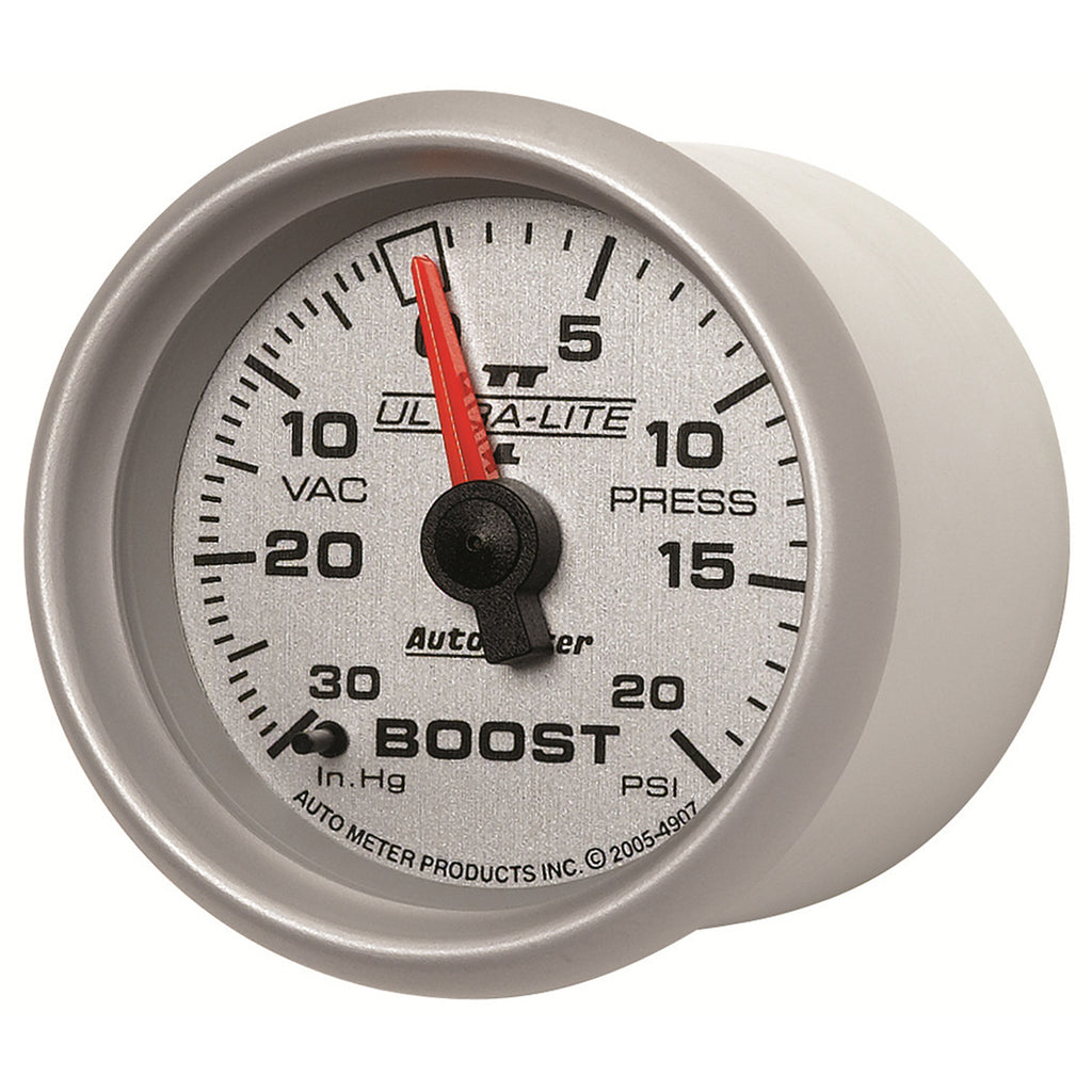 AutoMeter 4907 GAUGE, VAC/BOOST, 2 1/16", 30INHG-20PSI, MECHANICAL, ULTRA-LITE II