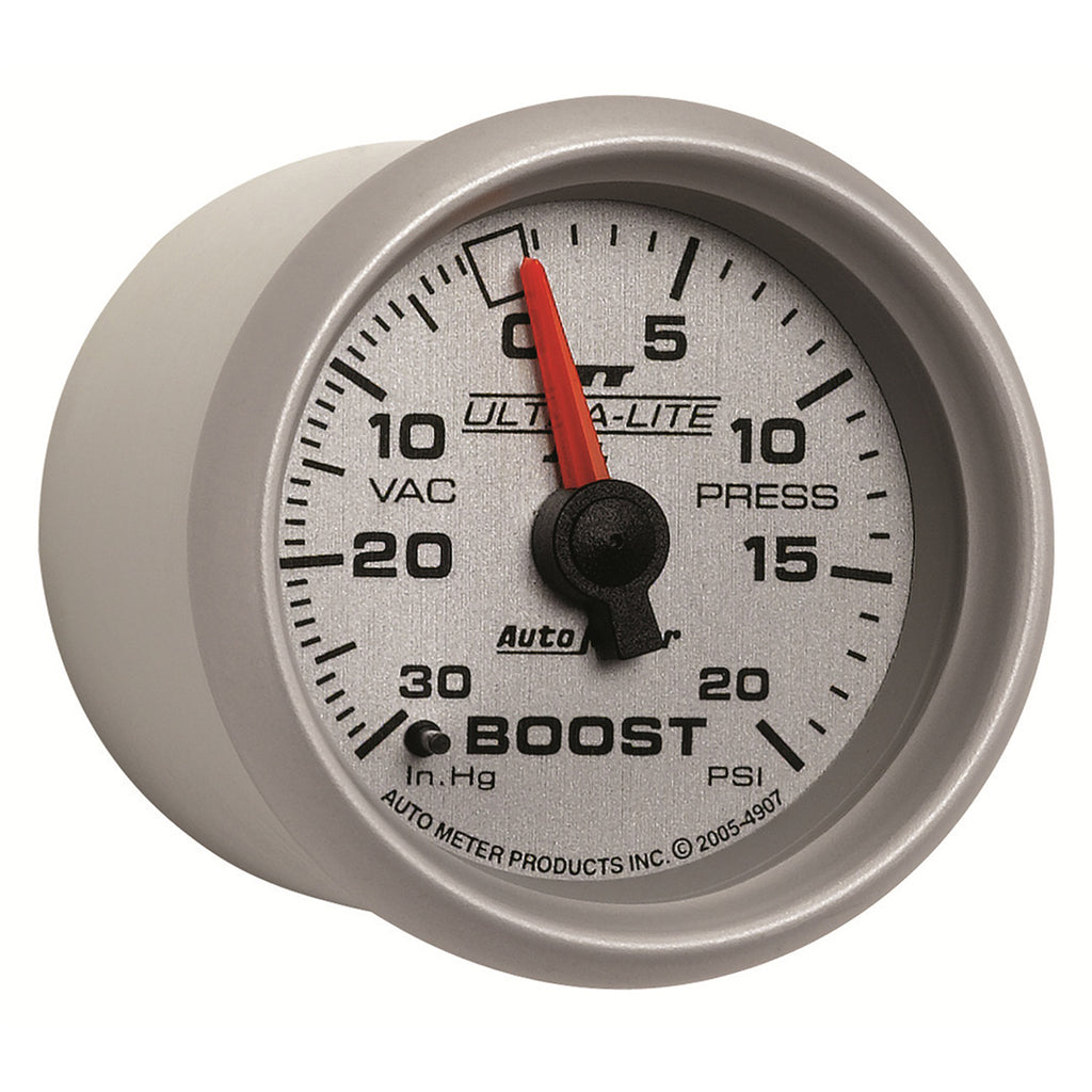 AutoMeter 4907 GAUGE, VAC/BOOST, 2 1/16", 30INHG-20PSI, MECHANICAL, ULTRA-LITE II