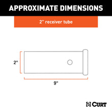Load image into Gallery viewer, CURT 49090 9" Raw Steel Receiver Tubing (2" Receiver)