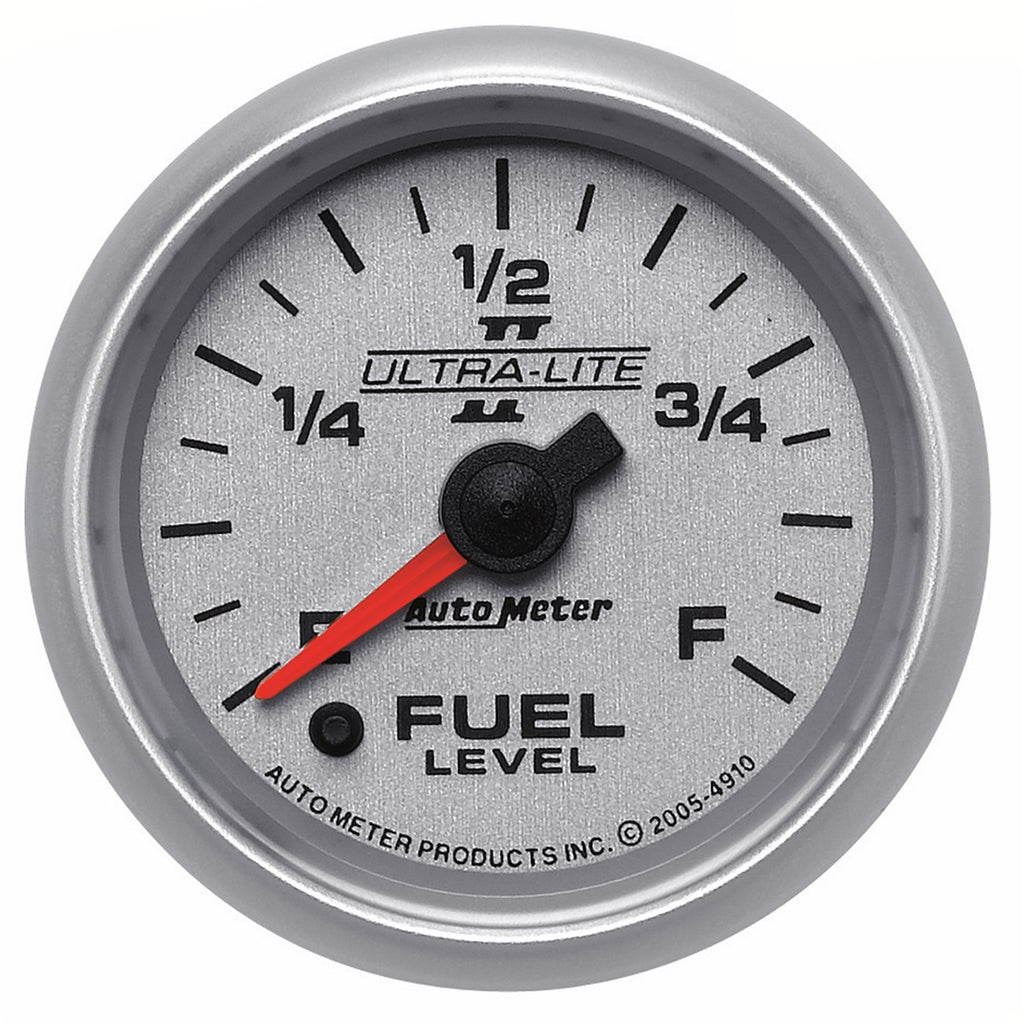 AutoMeter 4910 GAUGE, FUEL LEVEL, 2 1/16", 0-280O PROGRAMMABLE, ULTRA-LITE II