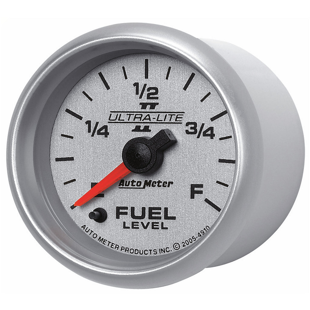 AutoMeter 4910 GAUGE, FUEL LEVEL, 2 1/16", 0-280O PROGRAMMABLE, ULTRA-LITE II