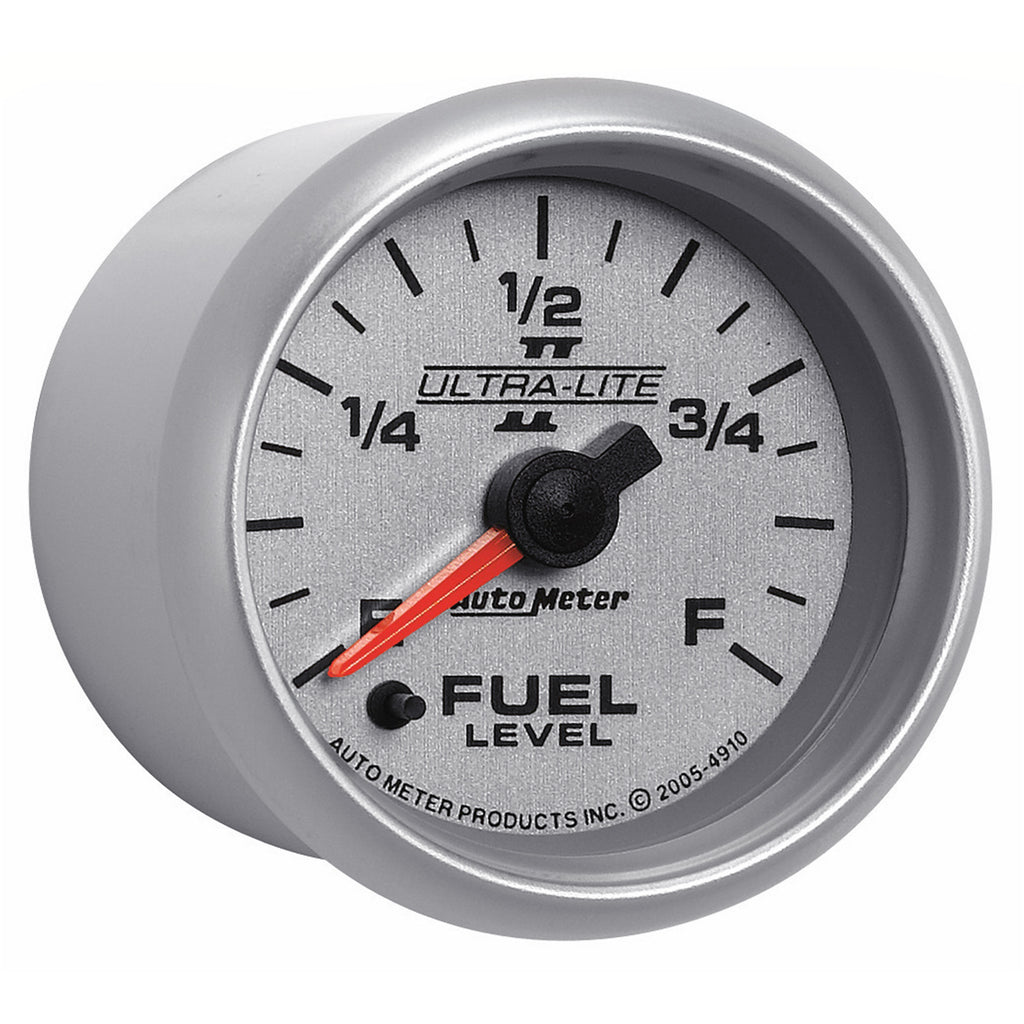 AutoMeter 4910 GAUGE, FUEL LEVEL, 2 1/16", 0-280O PROGRAMMABLE, ULTRA-LITE II
