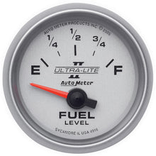 Load image into Gallery viewer, AutoMeter 4916 GAUGE, FUEL LEVEL, 2 1/16", 240OE TO 33OF, ELEC, ULTRA-LITE II