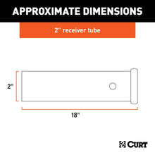 Load image into Gallery viewer, CURT 49180 18" Raw Steel Receiver Tubing (2" Receiver)