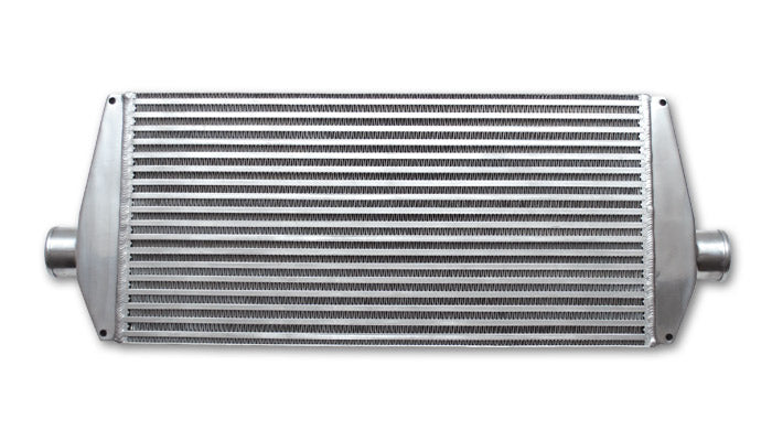 Intercooler-Complete-Assembly;-Intercooler;-25-Inch-Width-By-12-Inch-Height-By-3.5-Inch-Thickness;-Neck-Diameter-3-Inch-By-3-Inch-Offset;-32-Inch-Overall-Length-With-Tanks