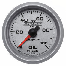 Load image into Gallery viewer, AutoMeter 4921 GAUGE, OIL PRESSURE, 2 1/16", 100PSI, MECHANICAL, ULTRA-LITE II