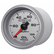 Load image into Gallery viewer, AutoMeter 4921 GAUGE, OIL PRESSURE, 2 1/16", 100PSI, MECHANICAL, ULTRA-LITE II