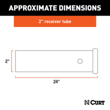 Load image into Gallery viewer, CURT 49240 24" Raw Steel Receiver Tubing (2" Receiver)
