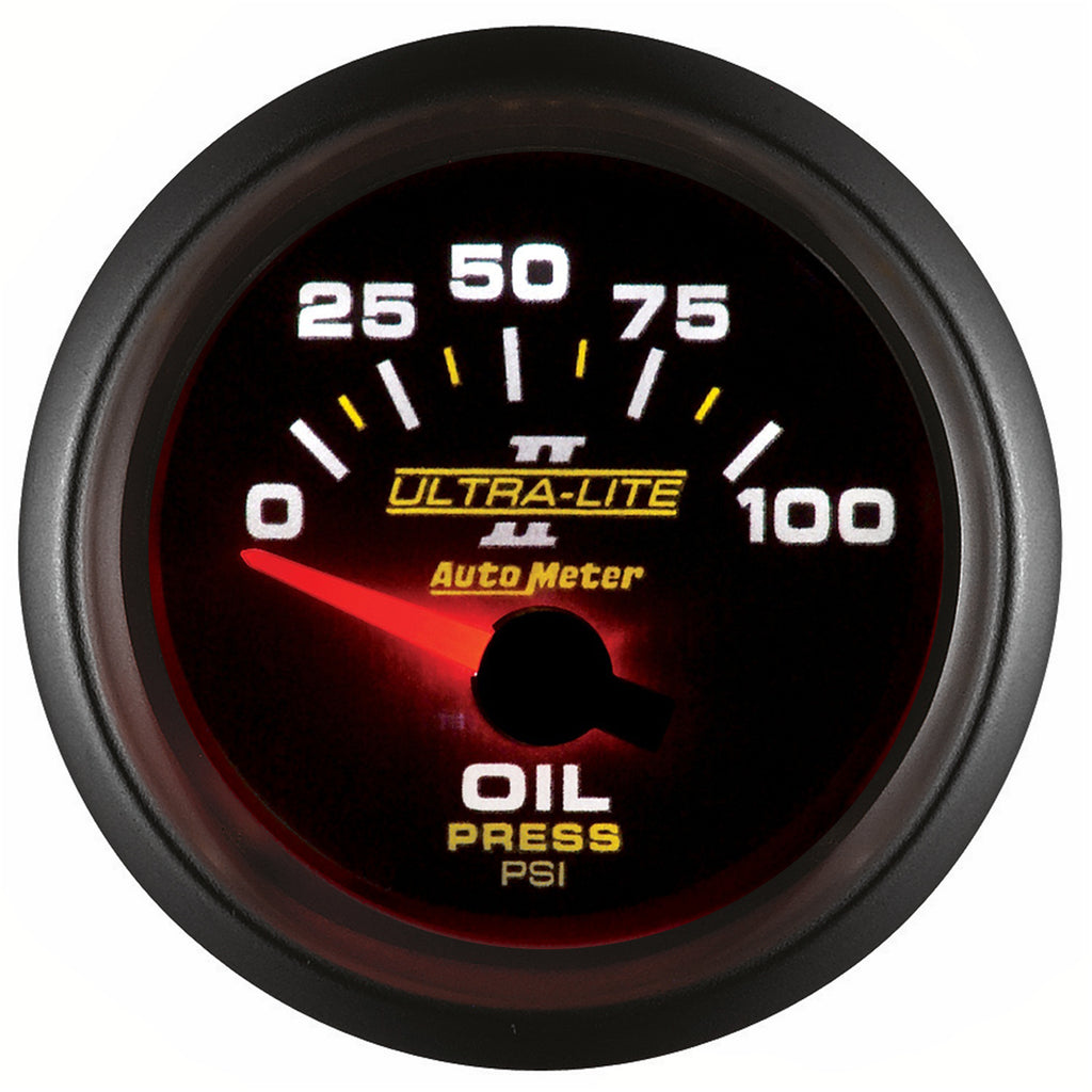 AutoMeter 4927 GAUGE, OIL PRESSURE, 2 1/16", 100PSI, ELECTRIC, ULTRA-LITE II