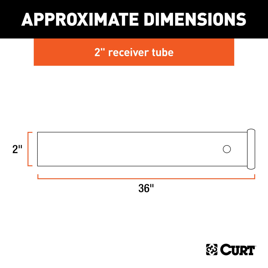 CURT 49360 36" Raw Steel Receiver Tubing (2" Receiver)