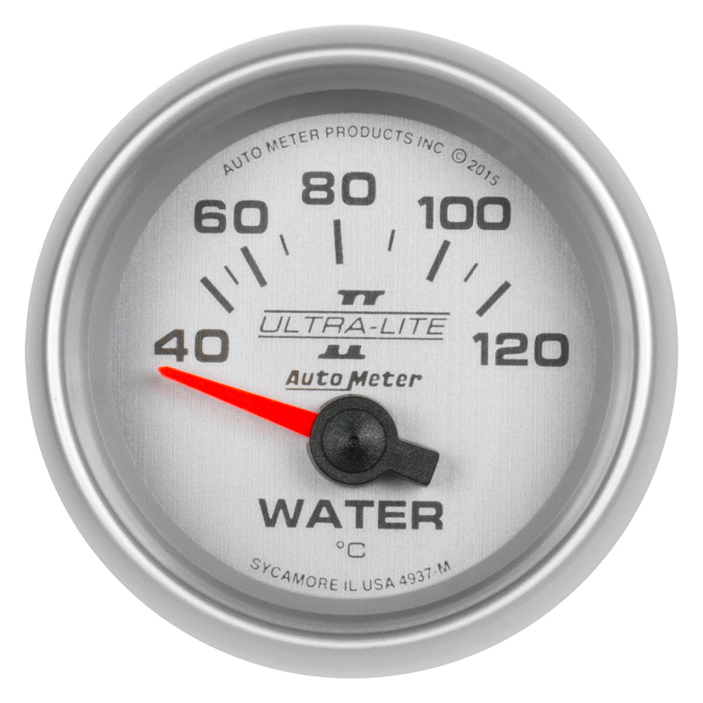AutoMeter 4937-M GAUGE, WATER TEMP, 2 1/16", 40-120?C, ELECTRIC, ULTRA-LITE II