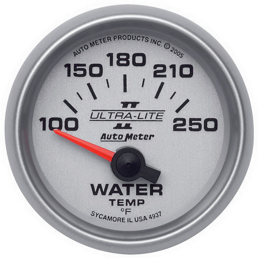 AutoMeter 4937 GAUGE, WATER TEMP, 2 1/16", 100-250?F, ELECTRIC, ULTRA-LITE II