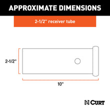 Load image into Gallery viewer, CURT 49510 10" Raw Steel Receiver Tubing (2-1/2" Receiver)