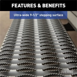 Luverne 495154-401800-0 LUVERNE 495154-401800-0 Grip Step XL 9-1/2 x 54-In Steel Passenger Side Running for Select Dodge Sprinter 2500, Dodge Sprinter 3500, Freightliner Sprinter 2500, Freightliner Sprinter 3500, Mercedes-Benz Sprinter 2500,