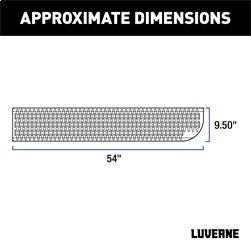 Luverne 495154-401801 LUVERNE 495154-401801 Grip Step XL 9-1/2 x 54-In Steel Passenger Side Running Bo for Select Ford Transit-150, Ford Transit-250, Ford Transit-350
