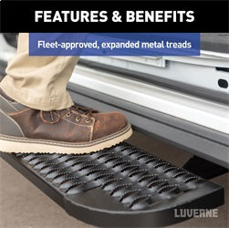 Luverne 495154-401802 LUVERNE 495154-401802 Grip Step XL 9-1/2 x 54-In Steel Passenger Side Running Bo for Select Ram ProMaster 1500, Ram ProMaster 2500, Ram ProMaster