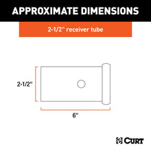 Load image into Gallery viewer, CURT 49516 6" Raw Steel Receiver Tubing (2-1/2" Receiver)